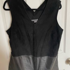 Vince Leather Peplum Top